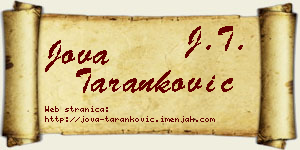Jova Taranković vizit kartica